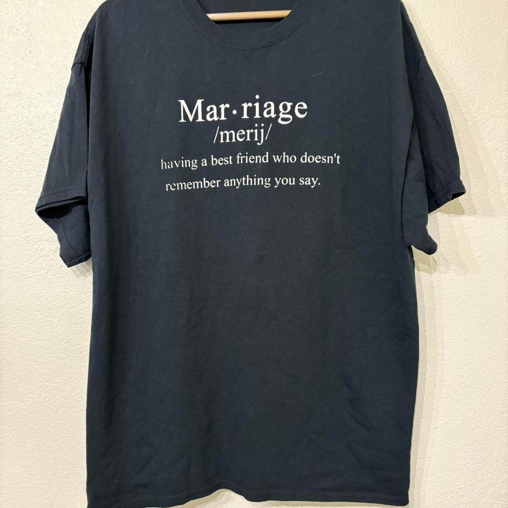 Funny black & white Marriage T-Shirt